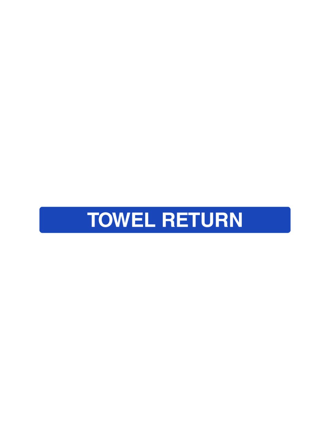 AURA - Label - Towel Return - Blue-White