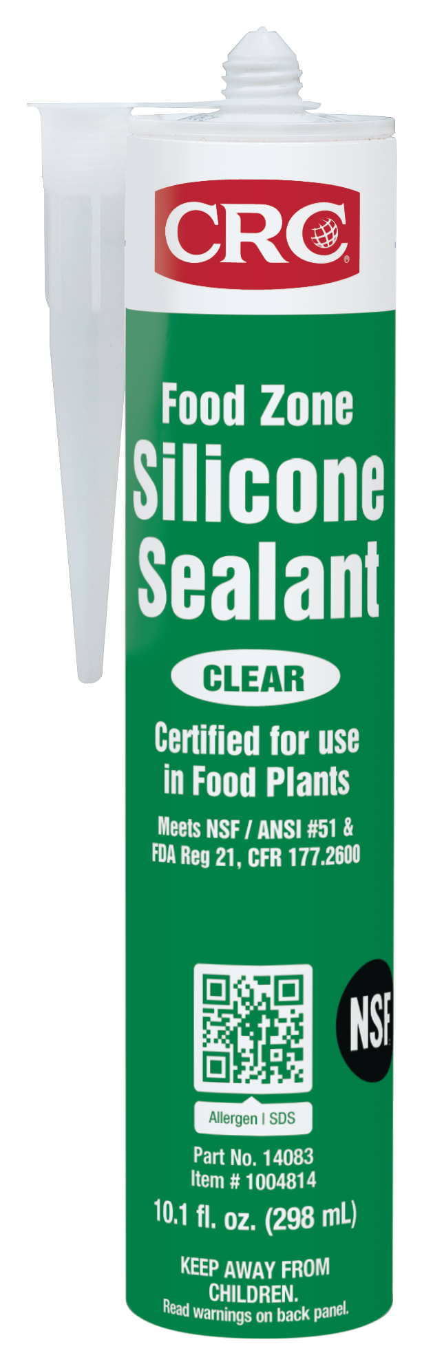 CRC Food Zone Silicone Sealant - Clear 1X10.1OZ