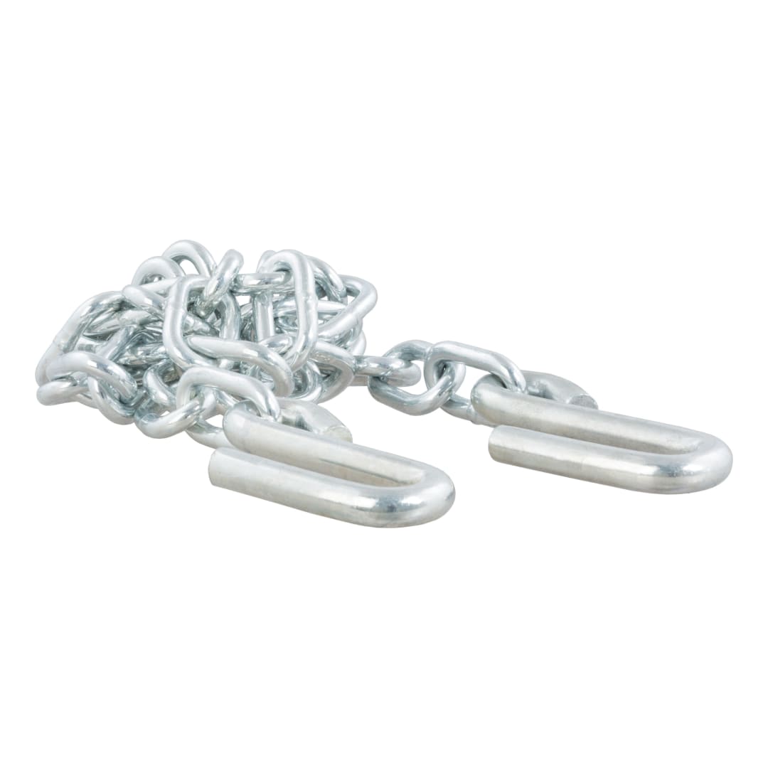 CURT 48" Safety Chain with 2 S-Hooks (5,000 lbs, Clear Zinc, Packaged) #80031