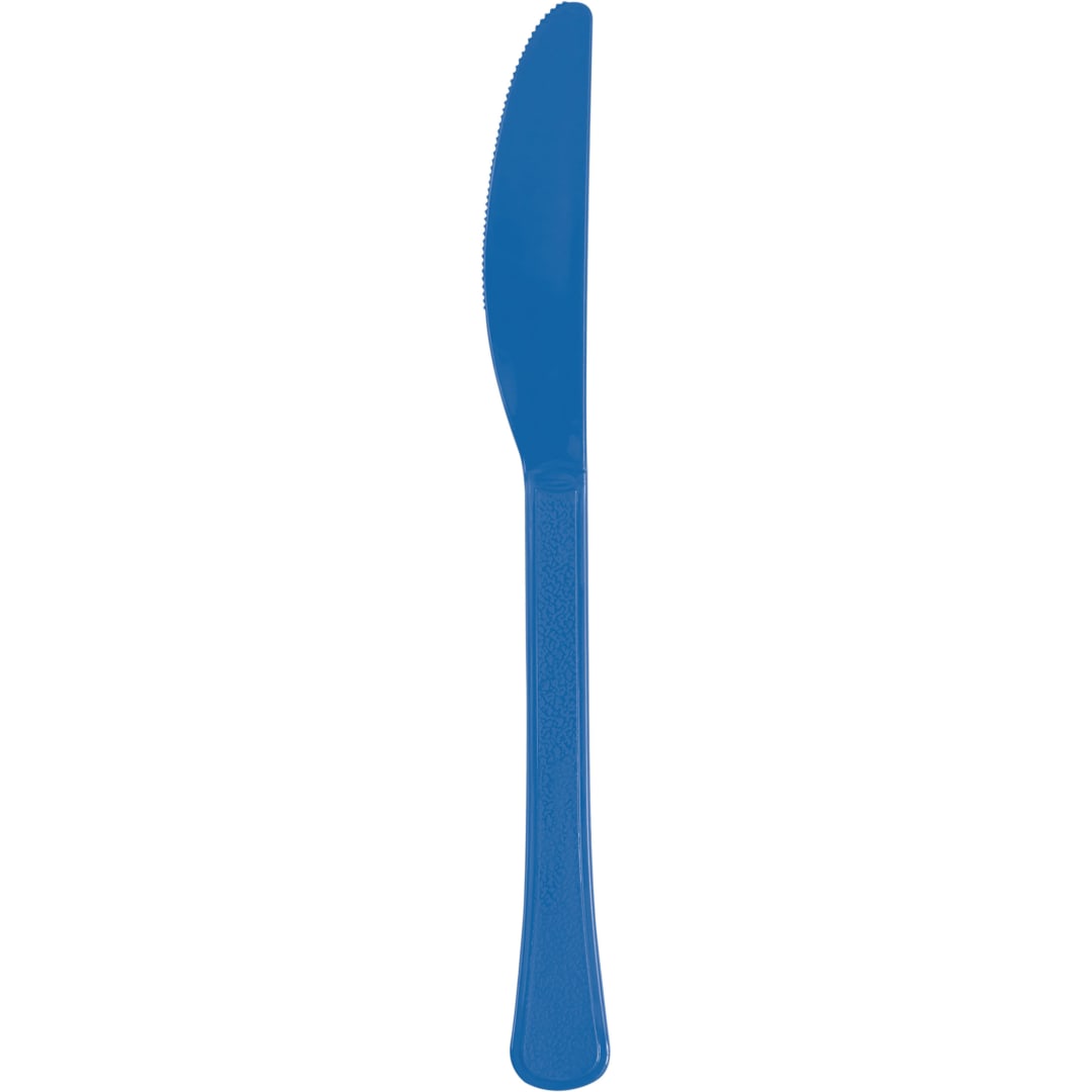 Royal Blue Solid Premium Plastic Knives, 20ct