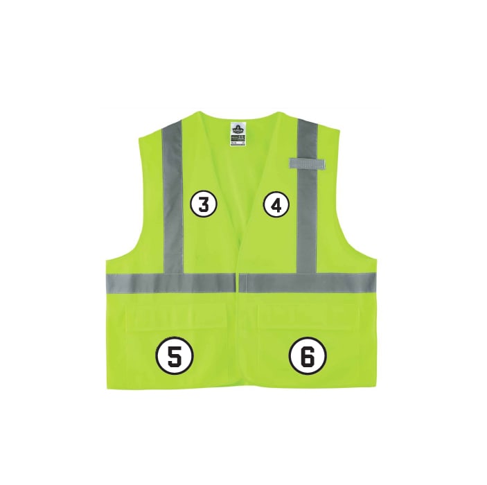 GloWear 8225HL Solid Hi-Vis Safety Vest - Type R, Class 2, Hook & Loop
