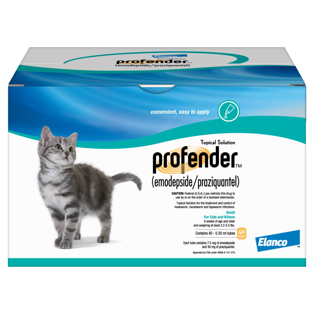 Profender Topical Solution for Small Cats, 2.2-5.5 lbs. (Teal), 0.35 mL
