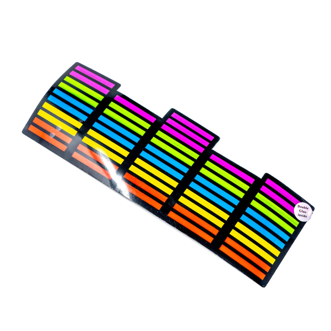 Colorful Equalizer Car Battery Sign Sticker (23x8cm) / 9in x 3.14in