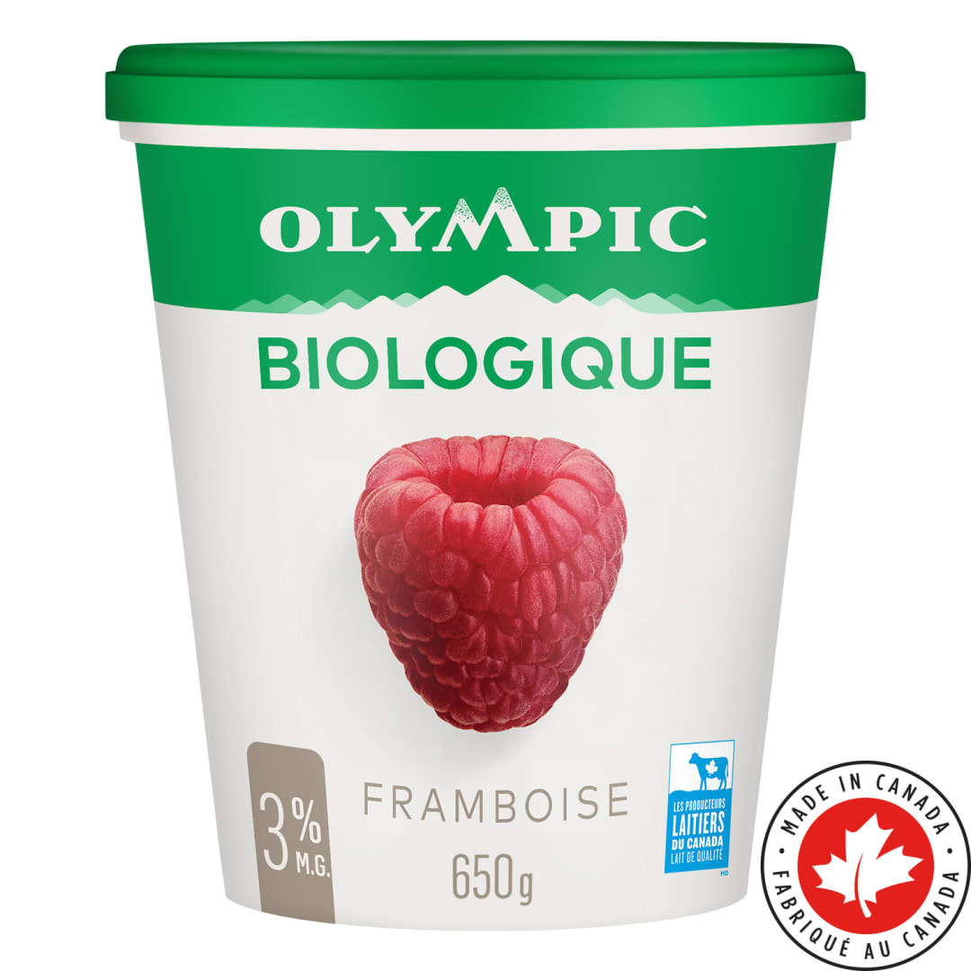 Olympic Organic Raspberry Yogurt 3%, 650g