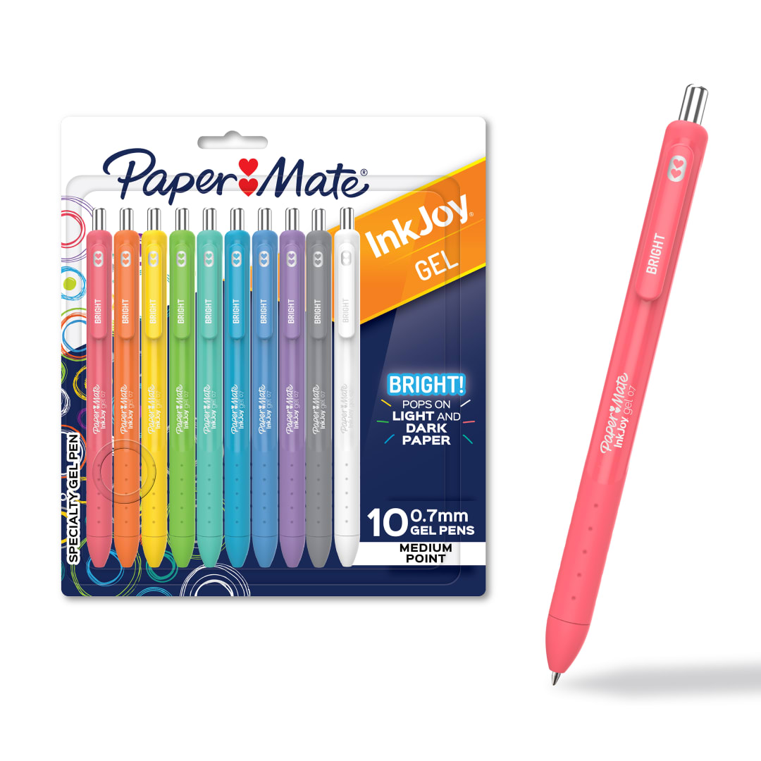 PM INKJOY GEL BRIGHT RT 0.7MM 10CT NEW