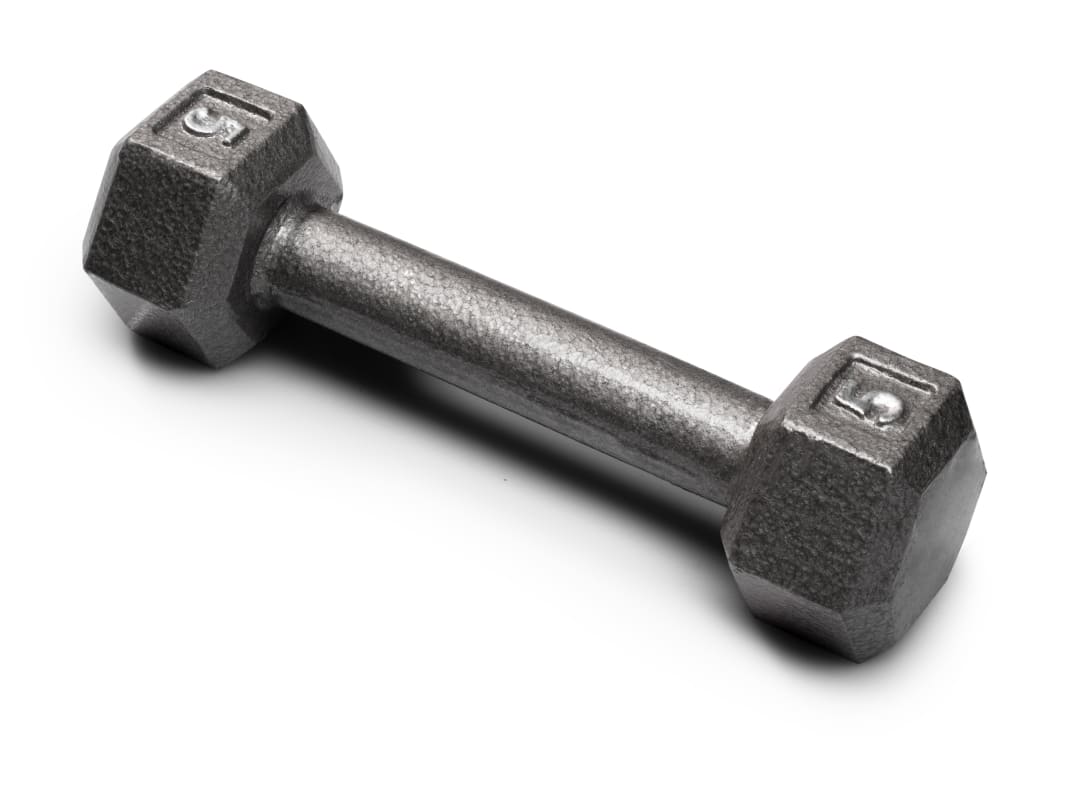 5 Lb. Cast Iron Hex Dumbbell