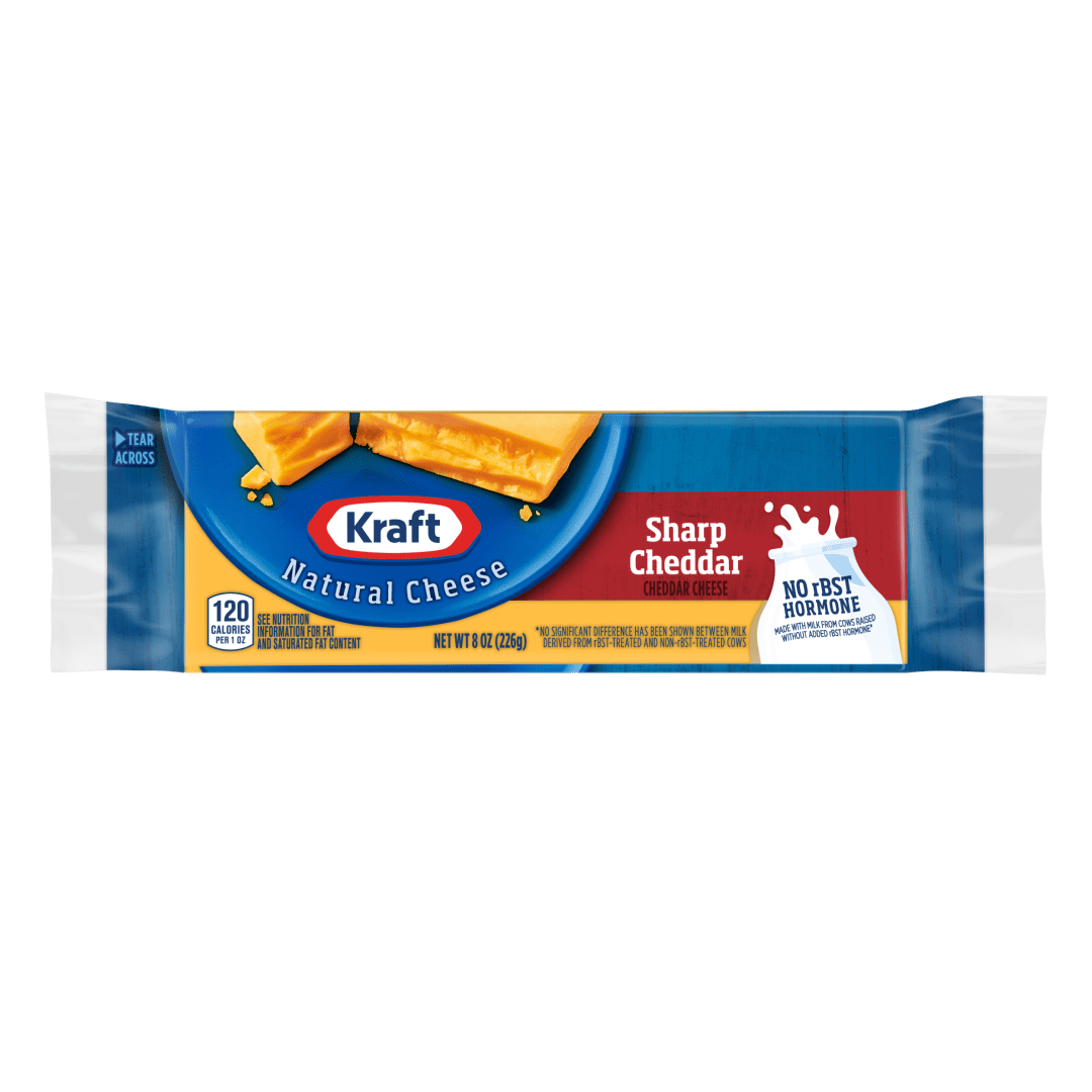 Kraft Natural Sharp Cheddar Cheese, 8 oz Block