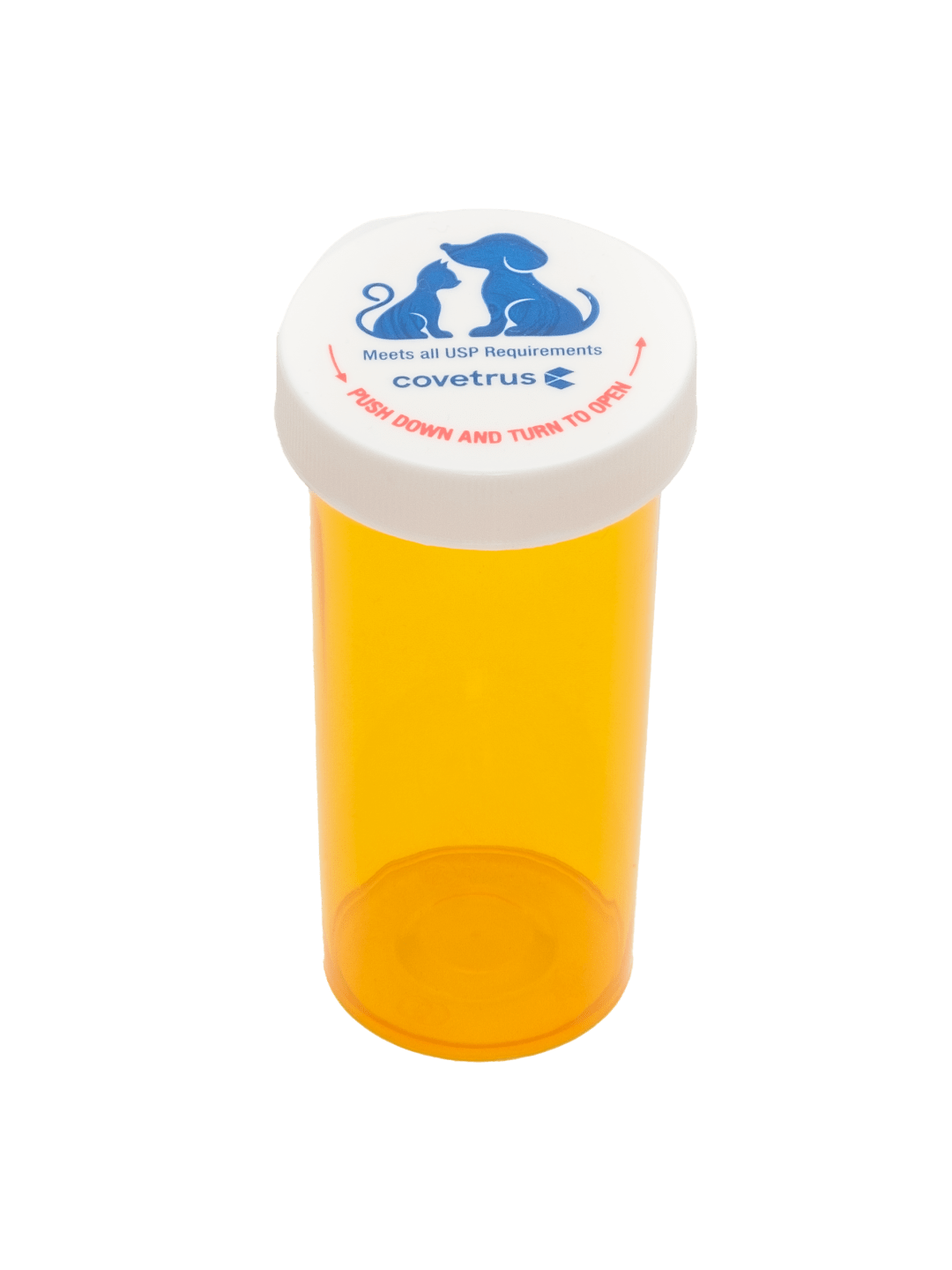 Covetrus Prescription Tablet Vial with Child Resistant Cap, Amber, 30 dram 120ml