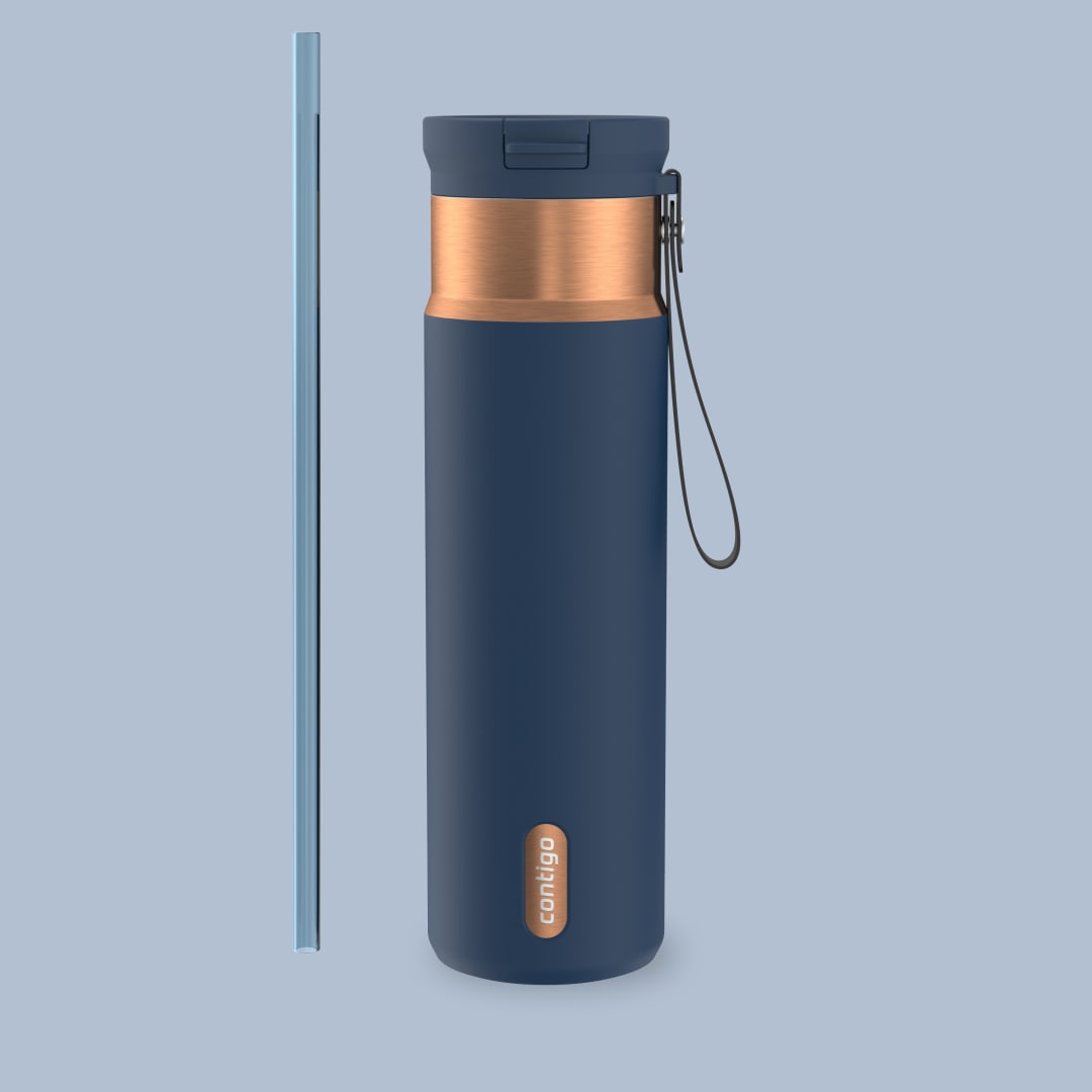 Contigo SnapSeal™ 710 ml Botella Térmica de Acero Inoxidable a Prueba de Fugas, con Correa para Transportar