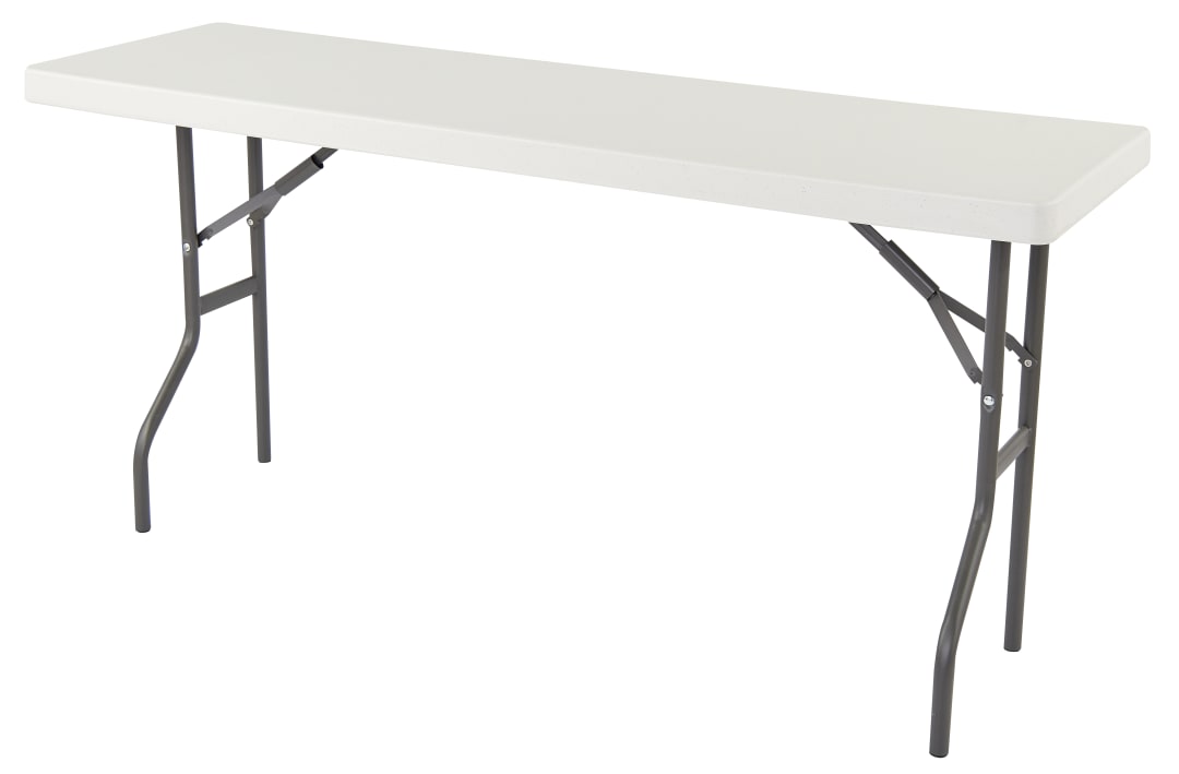 IndestrucTable® Classic Folding Table, Platinum Granite - 18" x 72"