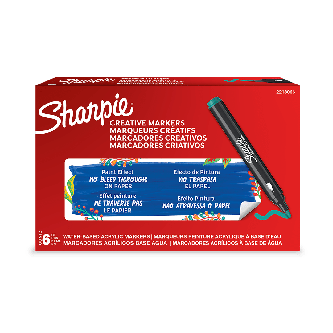 Sharpie Creative Marker, Water-Based Acrylic Marker, Bullet Tip, Green, 1 Count