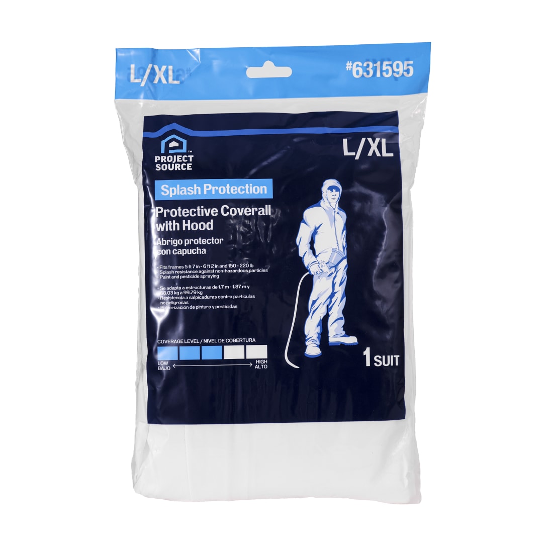 Body Barrier™ Heavy Duty Coveralls with Hood, Elastic Wrists & Ankles, L/XL