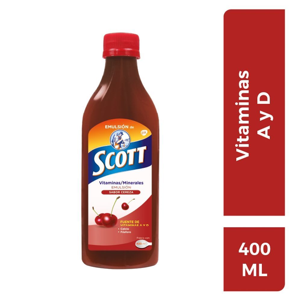 Emulsion de Scott Multivitamínico Cereza 400ml