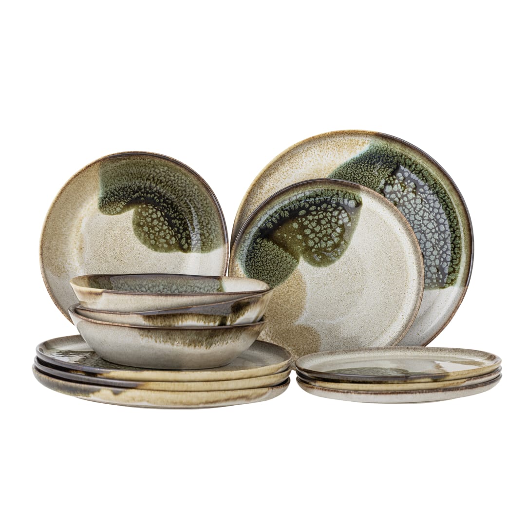 82069360 - Jules Dinnerware Set, Green, Stoneware STOCK: 59