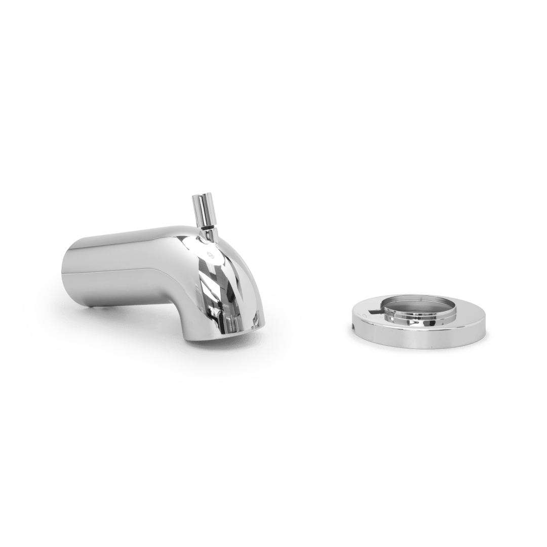 Quick Connect Tub Spout with Diverter in Polished Chrome