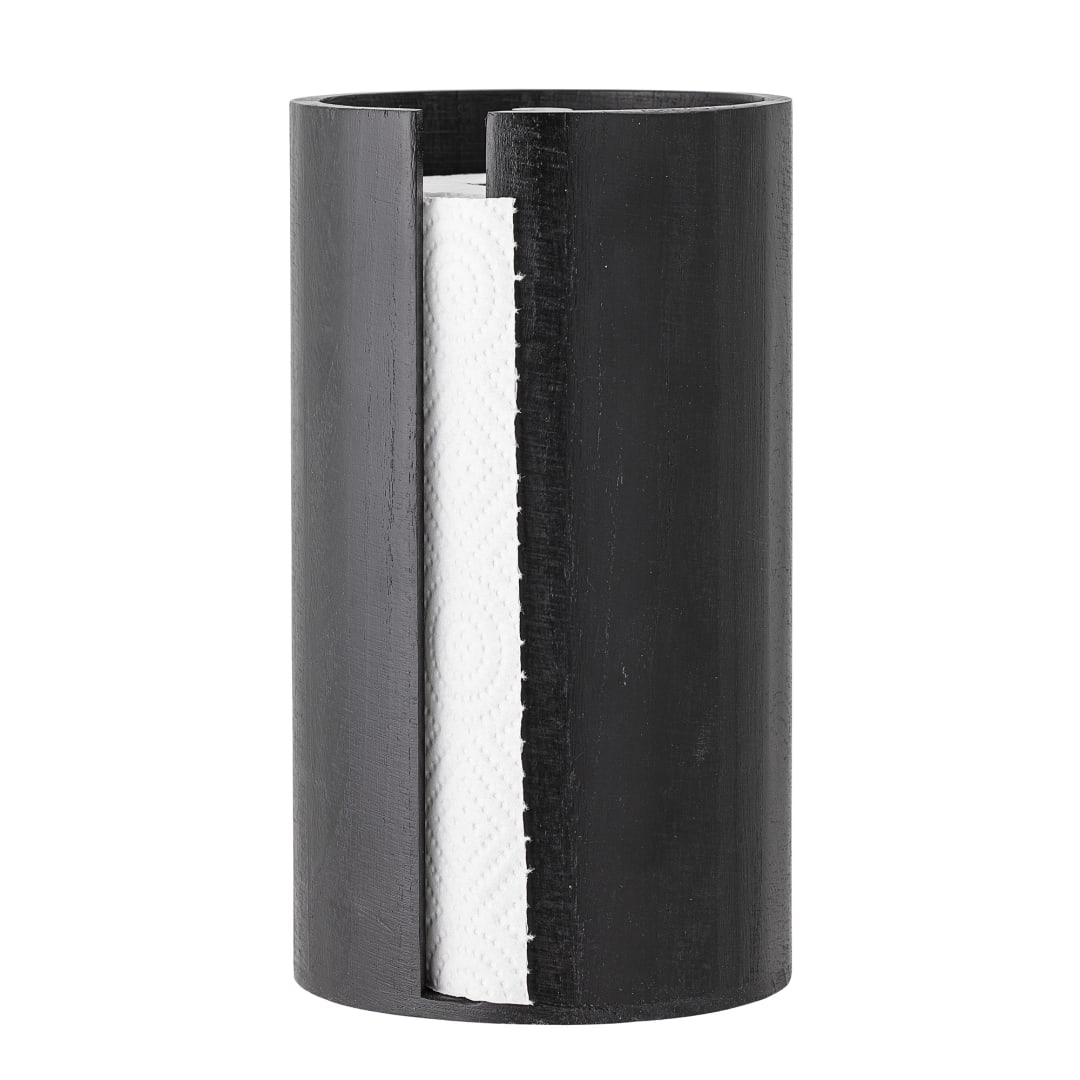 82049324 - Celian Kitchen Paper Stand, Black, Paulownia STOCK: 300