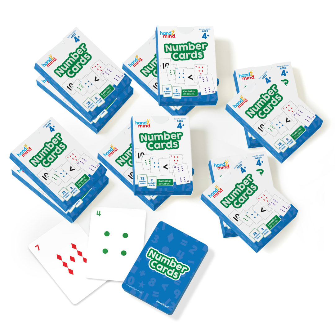 NUMBER CARDS 0-12 SET/80, PK/12 SETS