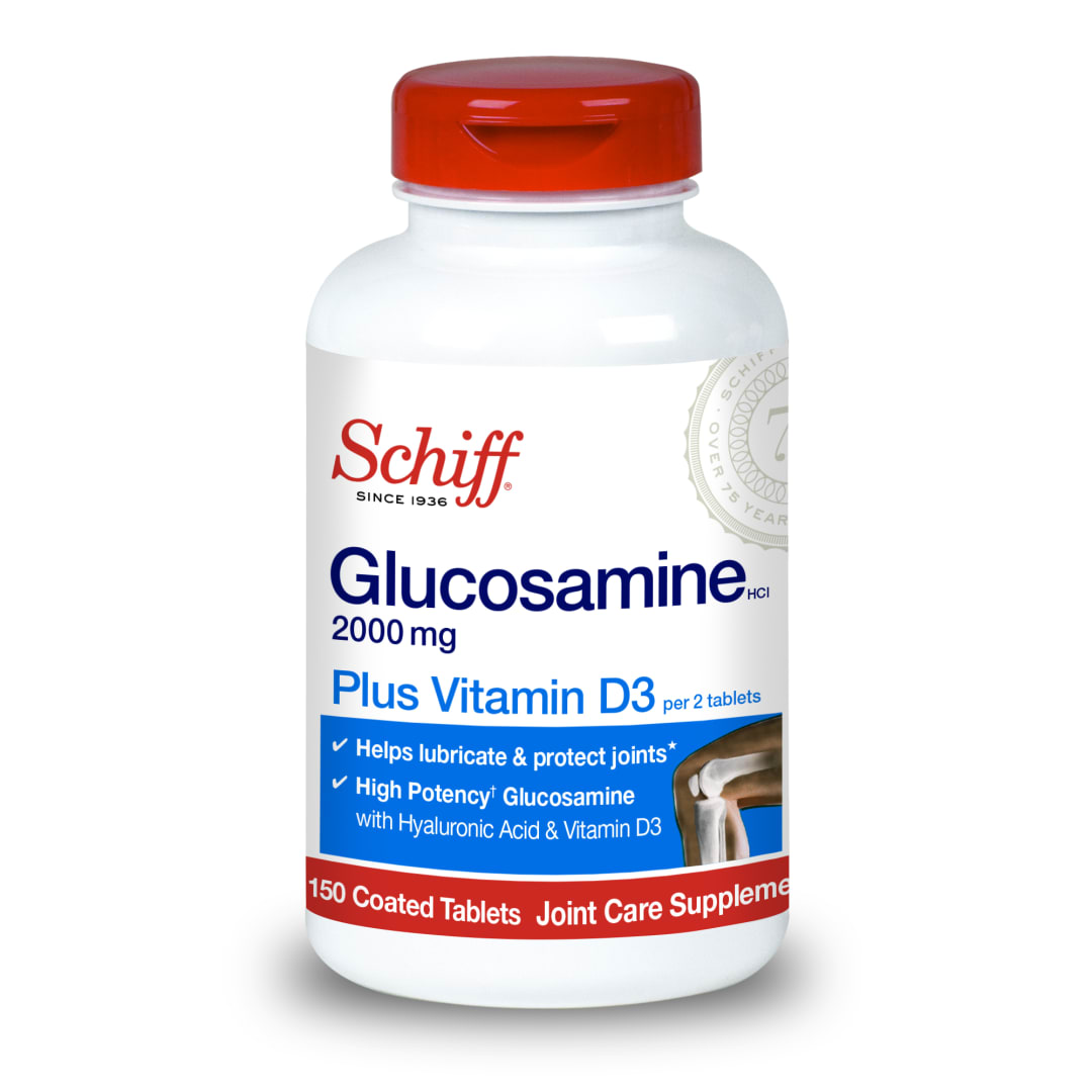 SCHIFF® Glucosamine - Complex w/Vit D & HA 2000mg 12/150 ct.