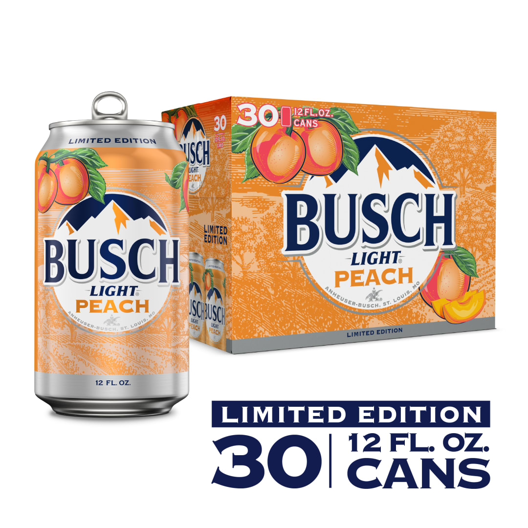Busch Light Peach Beer 30 - 12 fl oz Cans