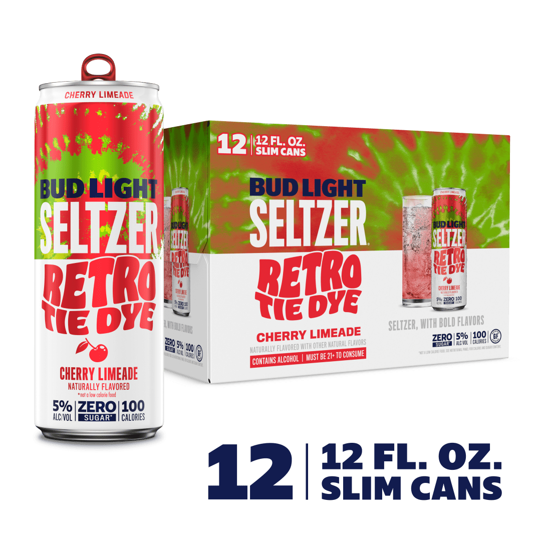 Bud Light Seltzer Retro Tie Dye Cherry Limeade Seltzer 12 - 12 fl oz Cans