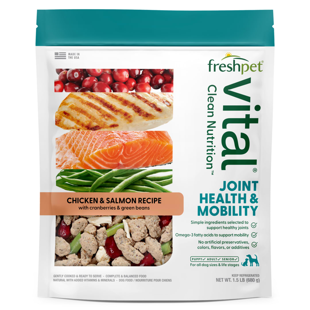 Freshpet Vital, Fresh Dog Food, Joint Health & Mobility Chicken & Salmon Recipe, 1.5 lbs.