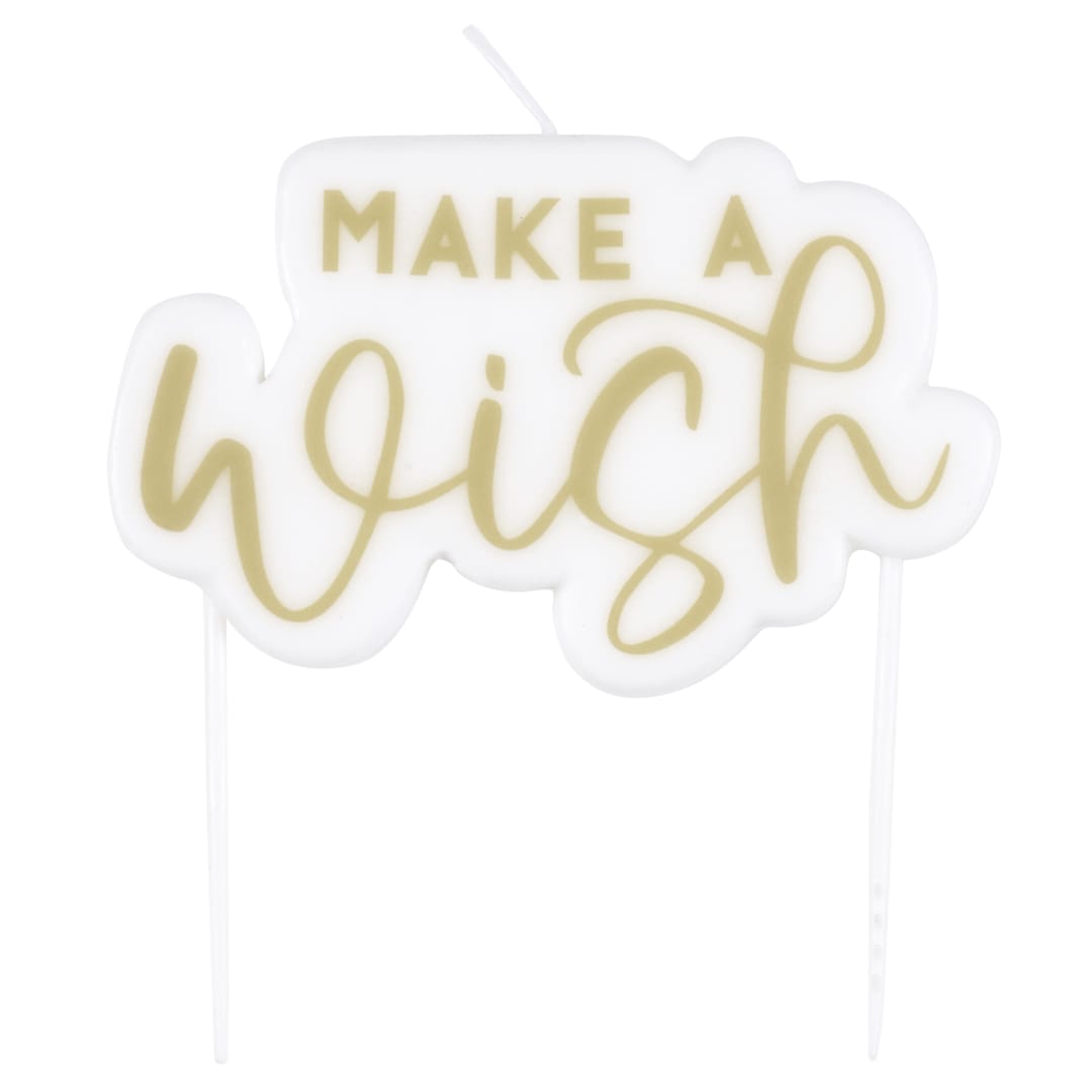 Large "Make a Wish" Pick Birthday Candle