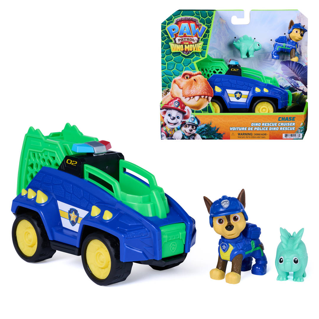 PAW Patrol The Dino Movie Chase Dino Rescue Cruiser Toy Car Vehicle