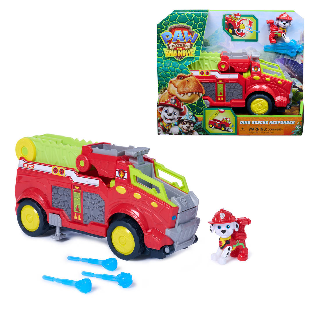 PAW Patrol: The Dino Movie, Dino Rescue Responder, Firetruck Toy Car