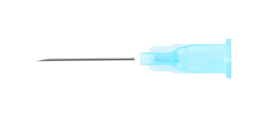 KRUUSE Vet Hypodermic Needle, Blue, 23G x ¾" (0.6 x 19mm), Sterile