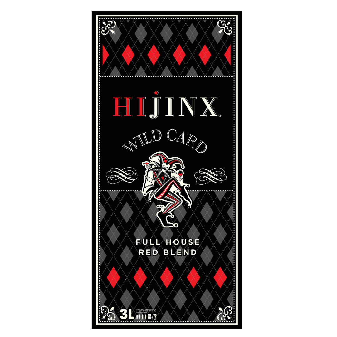 Hi-Jinx Wild Card Dark Red Blend Wine, American, 3L, 13.49% ABV