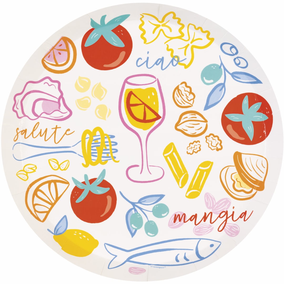 Dolce Vita Round Shallow 8.25" Dessert Plates, 8ct