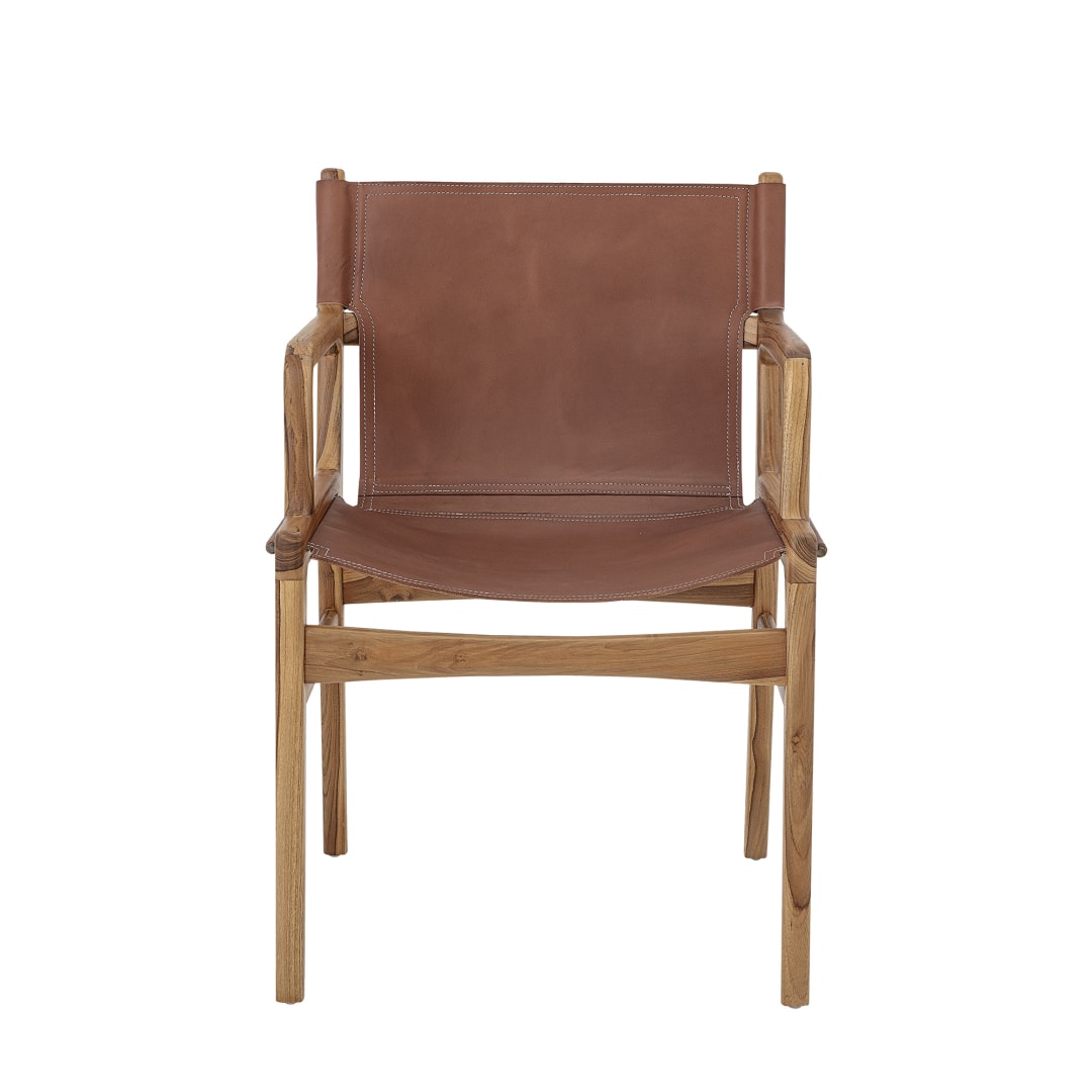 82050203 - Ollie Lounge Chair, Brown, Leather STOCK: 16