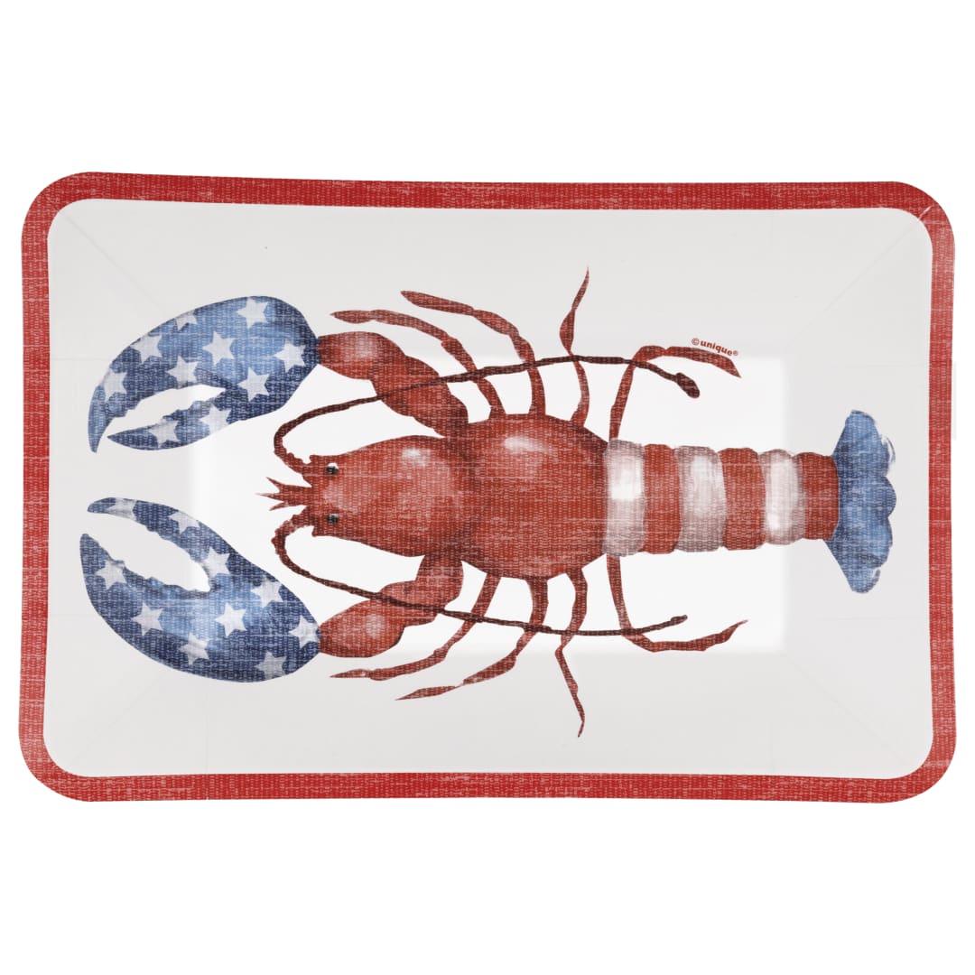 Classic Americana 9" x 6" Appetizer Plates, 8ct