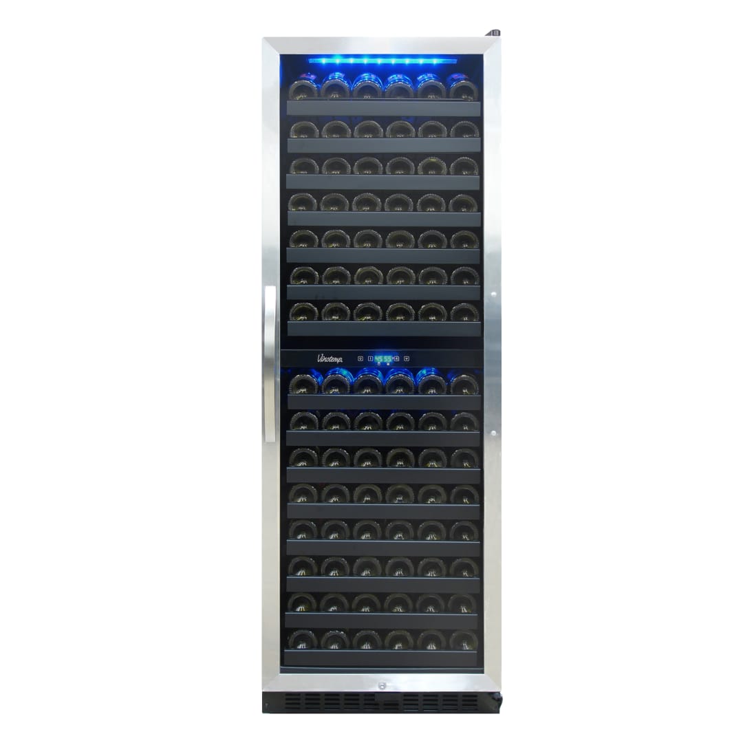VT-155SBB - 155 Bottle Wine Cooler Glass Door Commercial Grade