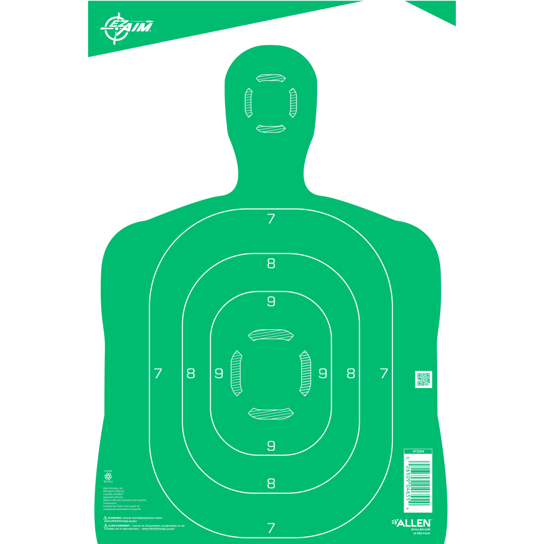EZ Aim® Silhouette Paper Shooting Targets, 12" x 18", 10-Pack