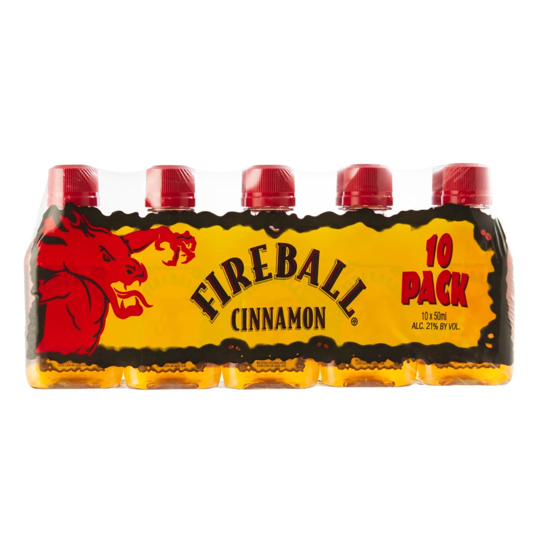 Fireball Cinnamon Whisky 10 Pack 50ml 42 Proof