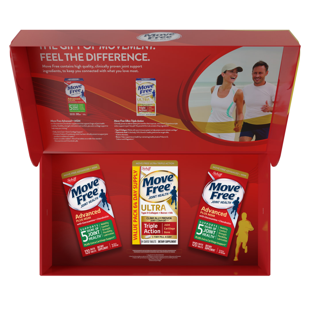MOVE FREE® Gift Pack (Move Free Adv + MSM 2x120ct, Ultra 64ct 1/304Ct)