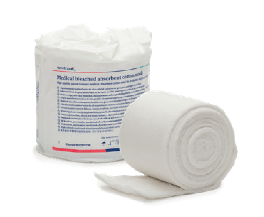 Cotton Wool & Gauze Roll, White, 9cm (200g)