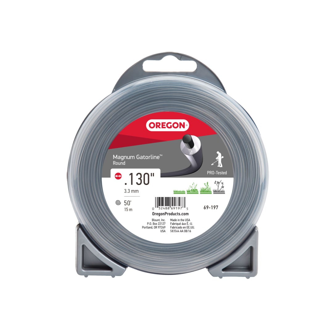 Oregon Magnum Gatorline Round Trimmer Line, .130 inch by 50 Foot