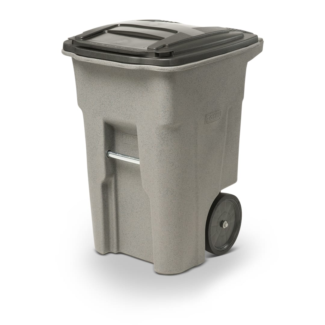 48 Gal. Trash Can with Smooth Wheels and Lid