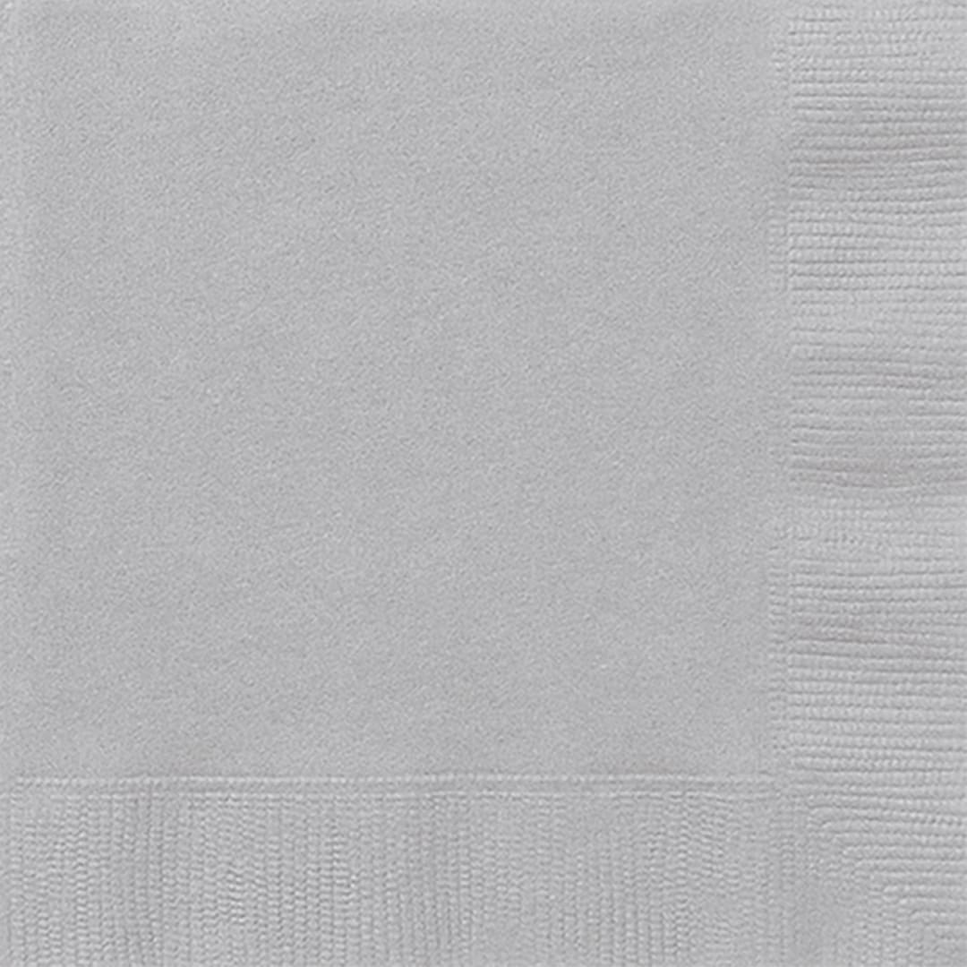 Silver Solid Luncheon Napkins, 40ct