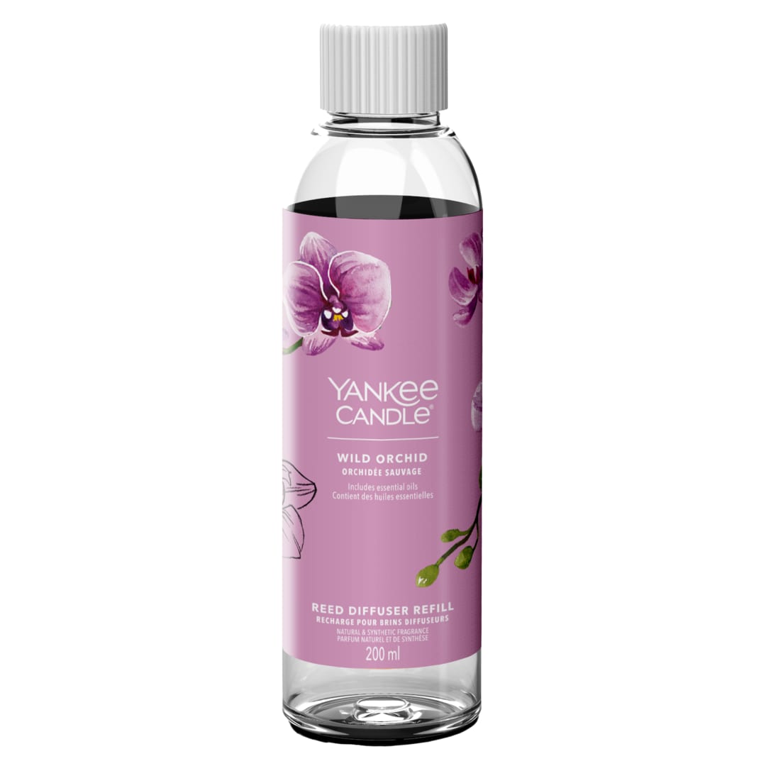 Yankee Candle Signature Recambio para difusor de varillas | Orquídea silvestre | 200 ml | Hasta 20 semanas de fragancia | Regalos perfectos para mujeres