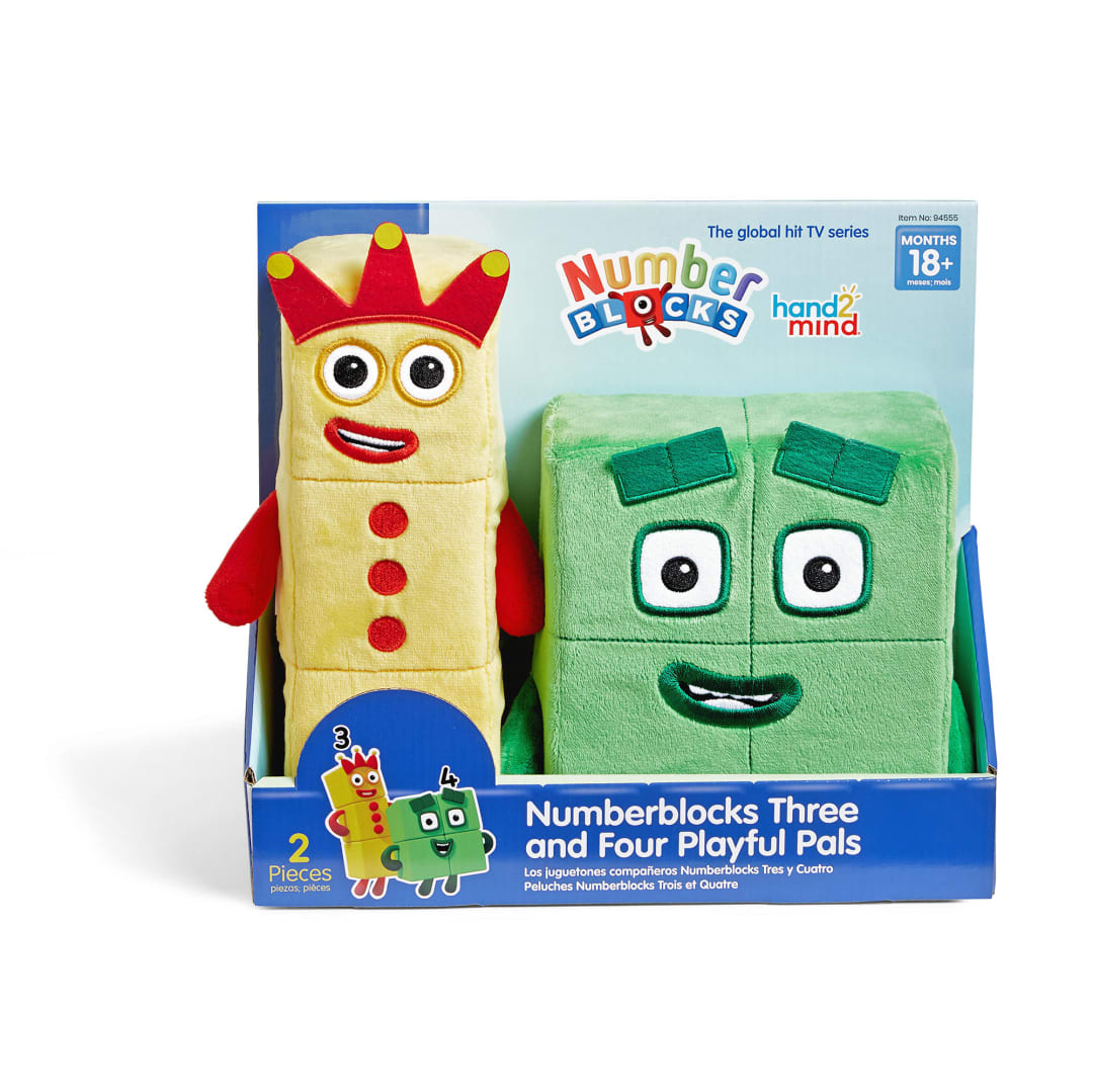 Numberblocks Three and Four Playful Pals Plush