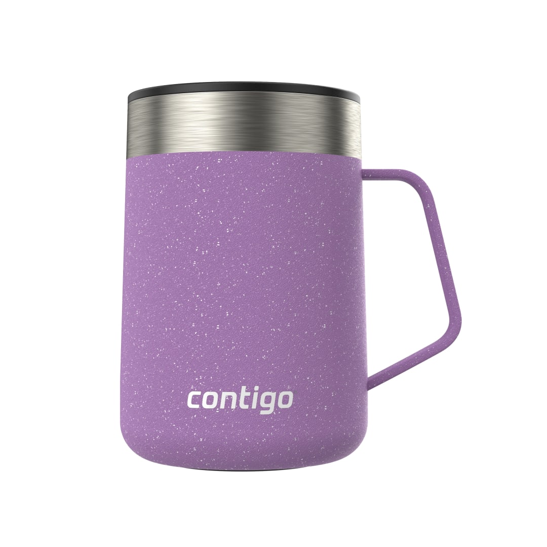 Contigo® Streeterville, Taza de Acero Inoxidable con Asa, 414 ml, Morado