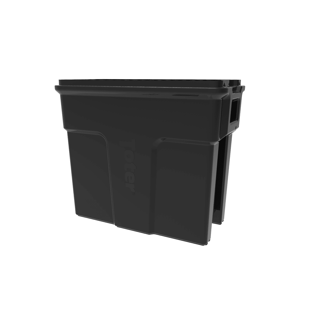 16 Gallon Slimline Rectangular Trash Can - Black