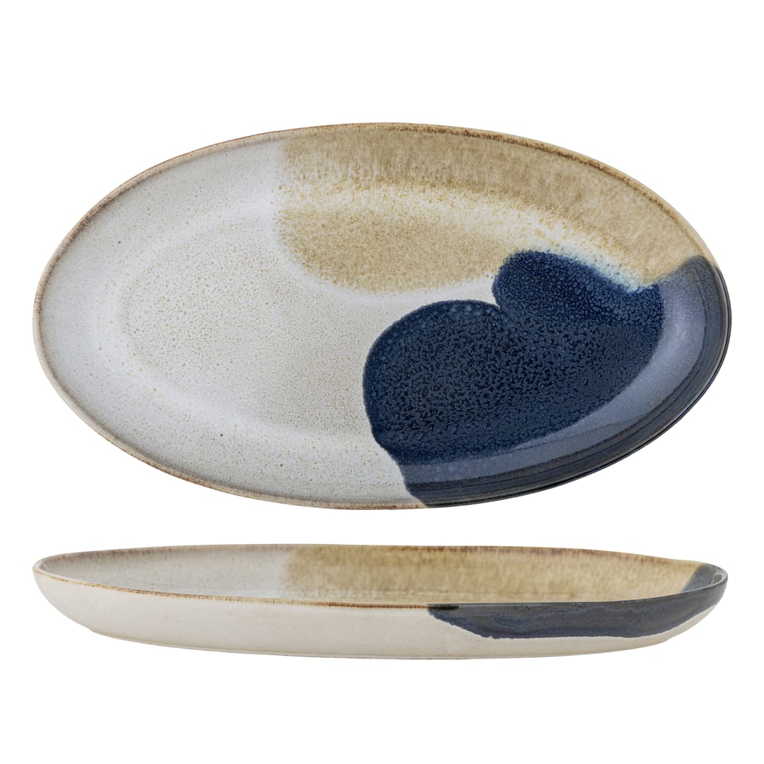 82068726 - Jules Serving Plate, Blue, Stoneware STOCK: 192