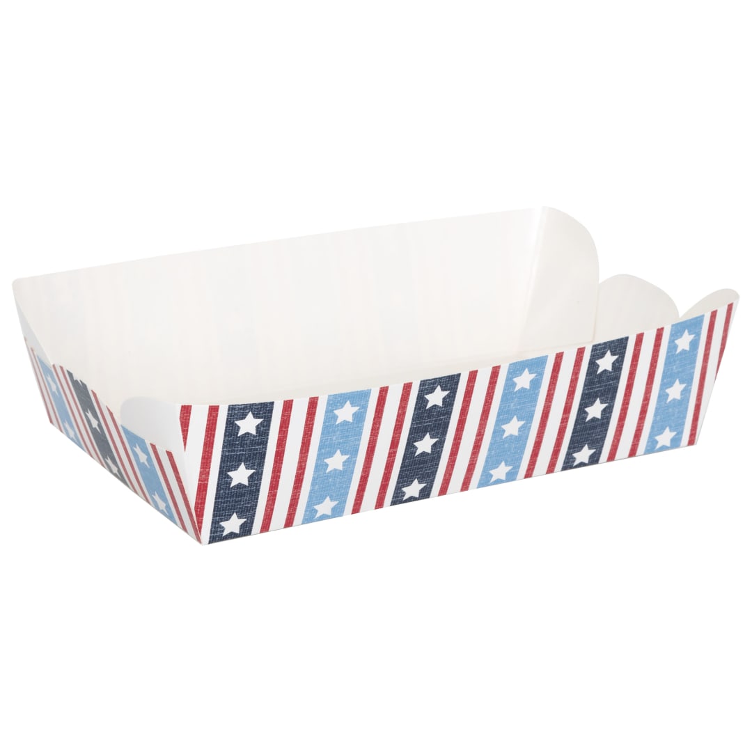 Classic Americana Paper Hot Dog Trays, 8ct