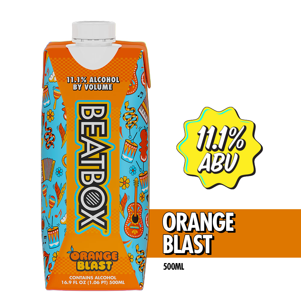 BeatBox Orange Blast Party Punch Cocktail, 11.1% ABV 500ml Tetra