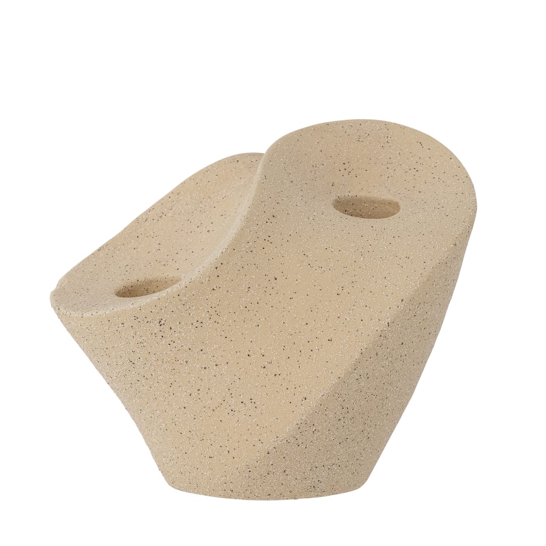 82057596 - Brent Candle Holder, Nature, Stoneware STOCK: 199