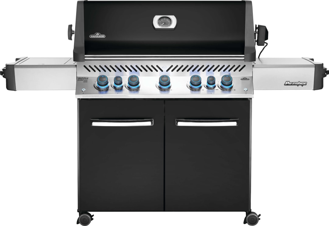 Prestige® 665 Propane Gas Grill with Infrared Side and Rear Burners, Black